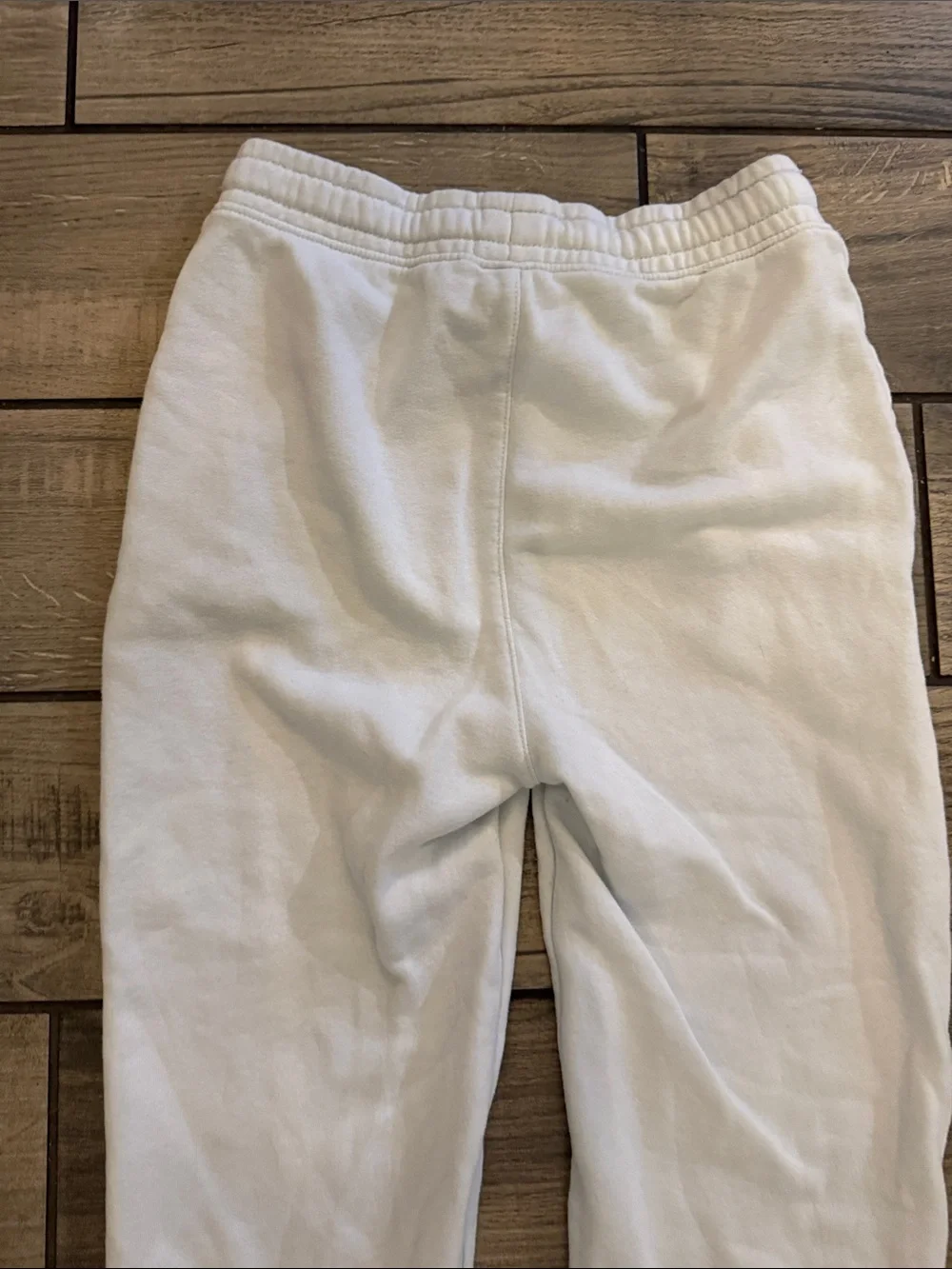 Old Navy girls White Fleece Joggers with Pink Logo